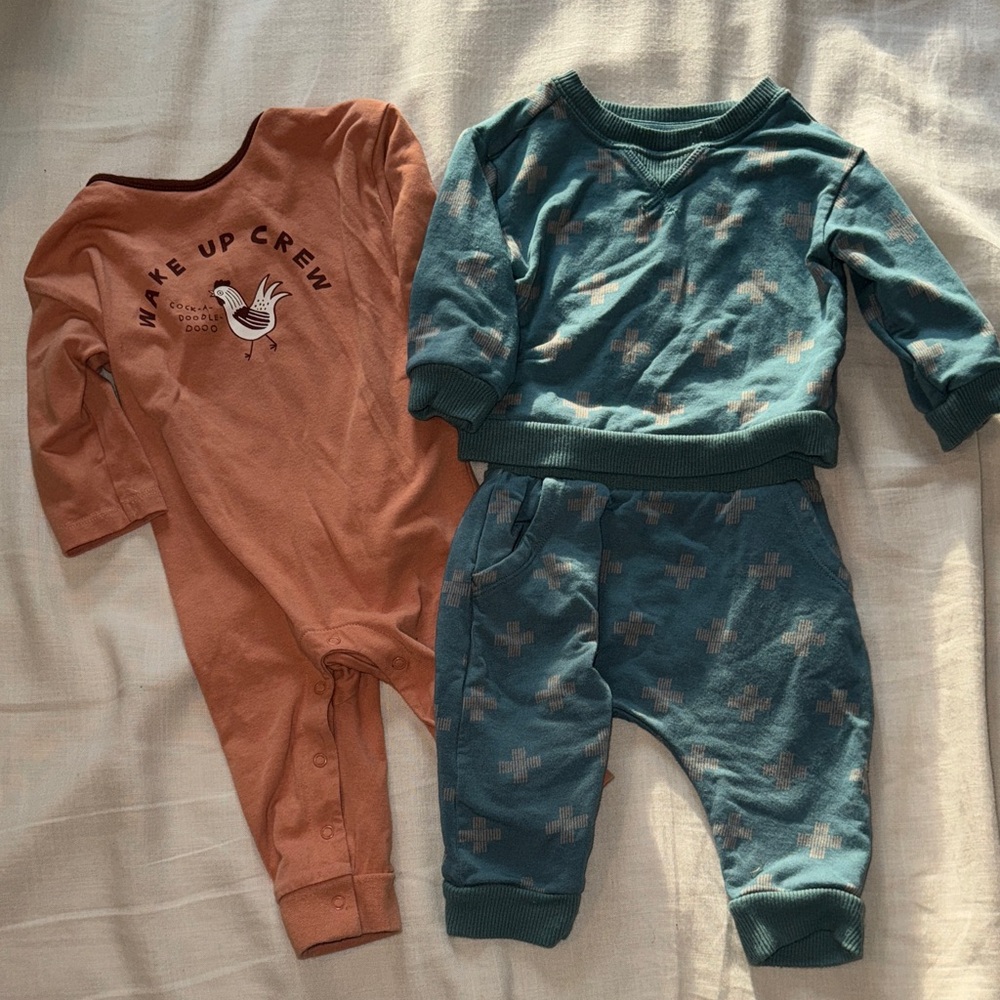 Target Kids' Sleepwear Set - Peach and Teal